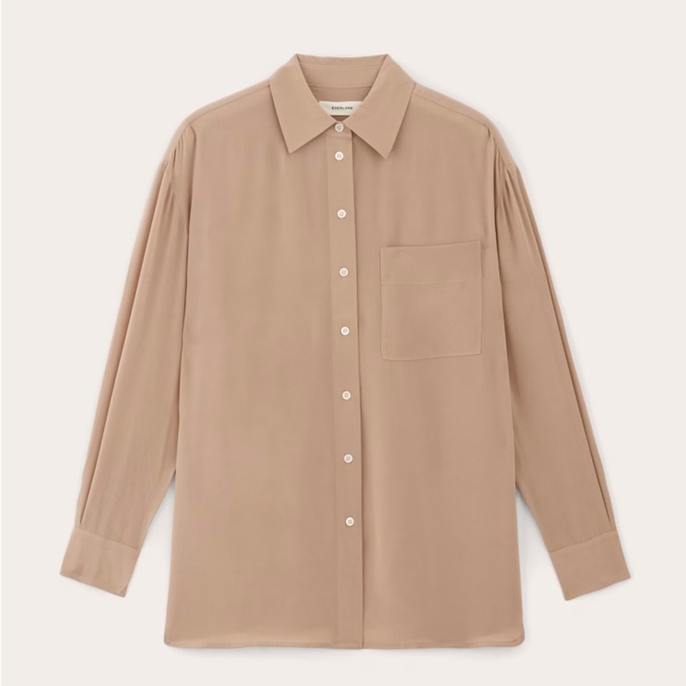 Tan Button-Up Shirt
